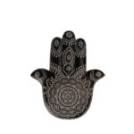 HAMSA ΔΙΑΚΟΣΜΗΤΙΚΟ ΤΟΙΧΟΥ 25x3x30cm POLYRESIN ΜΑΥΡΟ ΛΕΥΚΟ 019682
