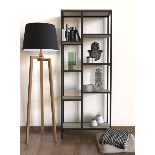 HAMSA ΔΙΑΚΟΣΜΗΤΙΚΟ ΤΟΙΧΟΥ 25x3x30cm POLYRESIN ΜΑΥΡΟ ΛΕΥΚΟ 019682 - Image 3