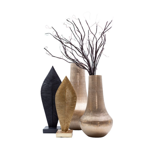 PANDANUS 2 ΔΙΑΚΟΣΜΗΤΙΚΟ TOTEM 17x12x48cm POLYRESIN ΧΡΥΣΟ 019730 - Image 2