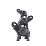 IRAMBA 4 ΔΙΑΚΟΣΜΗΤΙΚΟ ΕΛΕΦΑΝΤΑΣ 23x10x32cm POLYRESIN ΜΑΥΡΟ ΛΕΥΚΟ 019739