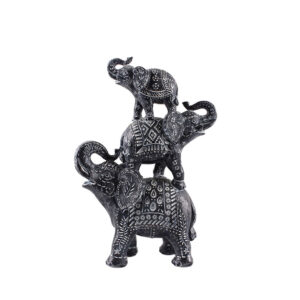 IRAMBA 4 ΔΙΑΚΟΣΜΗΤΙΚΟ ΕΛΕΦΑΝΤΑΣ 23x10x32cm POLYRESIN ΜΑΥΡΟ ΛΕΥΚΟ 019739