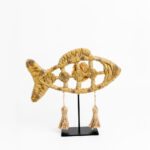 QUERSUS 2 ΔΙΑΚΟΣΜΗΤΙΚΟ ΨΑΡΙ 34x8x34cm POLYRESIN ΦΥΣΙΚΟ ΜΕΤΑΛΛΟ 019776 - Image 2