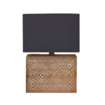 OLIVA NATURAL/DIONE ΦΩΤΙΣΤΙΚΟ ΕΠΙΤΡΑΠΕΖΙΟ 28x10x42cm ΞΥΛΟ ΚΑΦΕ ΥΦΑΣΜΑ ΜΑΥΡΟ 019795