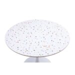 NOUGAT ΤΡΑΠΕΖΙ ΡΟΤΟΝΤΑ TERRAZZO 100x100x75cm 02-0650 - Image 2