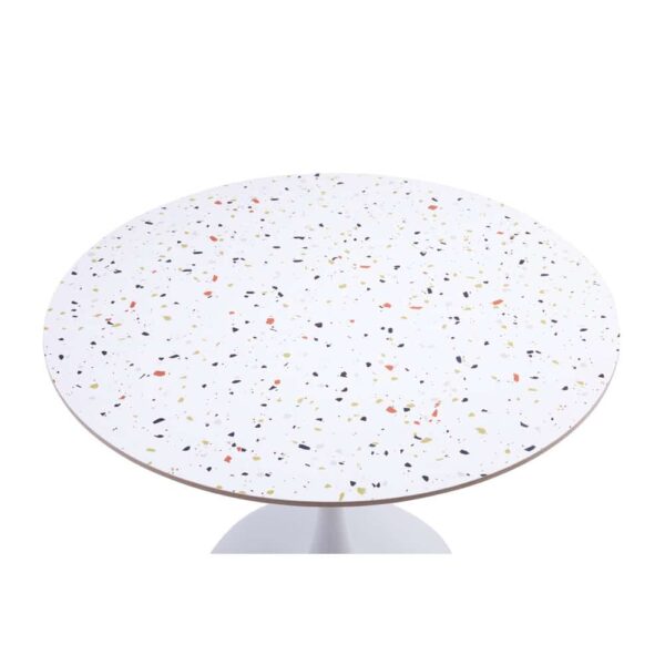 NOUGAT ΤΡΑΠΕΖΙ ΡΟΤΟΝΤΑ TERRAZZO 100x100x75cm 02-0650 - Image 2
