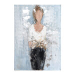 DAME ΠΙΝΑΚΑΣ ΔΙΑΚΟΣΜΗΣΗΣ 90x120x3cm ΚΑΜΒΑΣ ΓΚΡΙ ΛΕΥΚΟ ΜΑΥΡΟ ΞΥΛΟ ΧΡΥΣΟ 020053