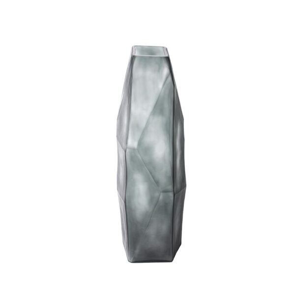 ROCHE GREY ΒΑΖΟ 21x15x38cm ΓΥΑΛΙ ΓΚΡΙ 020143 - Image 3