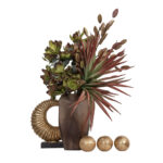 CISEAU HONEY ΒΑΖΟ 21x12x38cm ΓΥΑΛΙ ΚΑΦΕ 020148 - Image 3