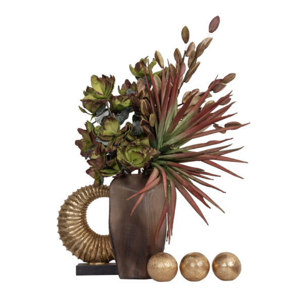 CISEAU HONEY ΒΑΖΟ 21x12x38cm ΓΥΑΛΙ ΚΑΦΕ 020148 - Image 3