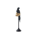 PERROQUET 2 ΔΙΑΚΟΣΜΗΤΙΚΟ ΠΑΠΑΓΑΛΟΣ 15x18x64cm POLYRESIN ΜΑΥΡΟ ΧΡΥΣΟ 020413