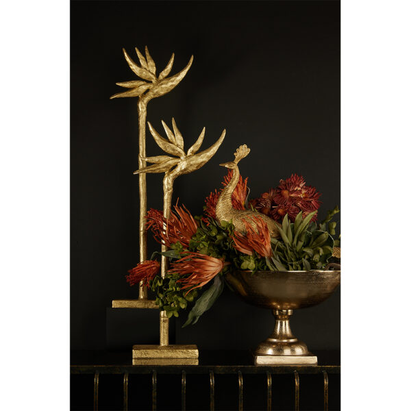 PARADISE BIRD ΔΙΑΚΟΣΜΗΤΙΚΟ ΛΟΥΛΟΥΔΙ 23x9x75cm POLYRESIN ΧΡΥΣΟ 020416 - Image 2