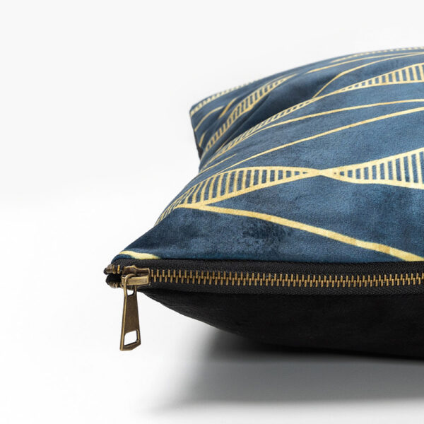 MINTONI ΔΙΑΚΟΣΜΗΤΙΚΟ ΜΑΞΙΛΑΡΙ 45x45cm ΒΕΛΟΥΔΟ ΜΑΥΡΟ ΧΡΥΣΟ 020450 - Image 4