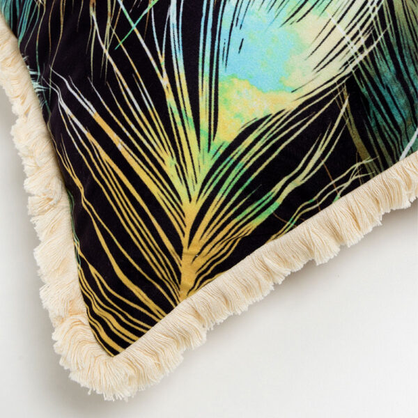 FEATHERS ΔΙΑΚΟΣΜΗΤΙΚΟ ΜΑΞΙΛΑΡΙ 45x45cm ΒΕΛΟΥΔΟ ΠΟΛΥΧΡΩΜΟ 020456 - Image 3