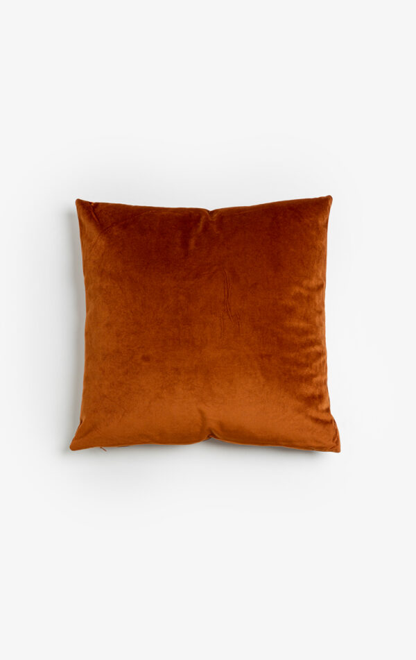 VENTALIA ΔΙΑΚΟΣΜΗΤΙΚΟ ΜΑΞΙΛΑΡΙ 45x45cm ΒΕΛΟΥΔΟ TERRACOTTA ΧΡΥΣΟ 020461 - Image 2