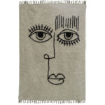 FACE ΧΑΛΑΚΙ 60x90cm ΒΑΜΒΑΚΙ ΜΠΕΖ ΜΑΥΡΟ 020482