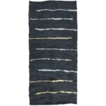 LINES ΧΑΛΑΚΙ 60x90cm ΔΕΡΜΑ ΜΑΥΡΟ ΜΠΕΖ ΛΕΥΚΟ 020493