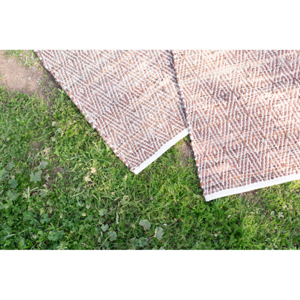 ROMBO ΧΑΛΙ ΔΙΑΔΡΟΜΟΥ 70x150cm ΔΕΡΜΑ ΚΑΦΕ ΜΠΕΖ 020514 - Image 2