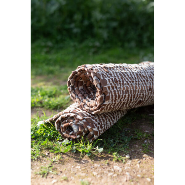 ROMBO ΧΑΛΙ ΔΙΑΔΡΟΜΟΥ 70x150cm ΔΕΡΜΑ ΚΑΦΕ ΜΠΕΖ 020514 - Image 3