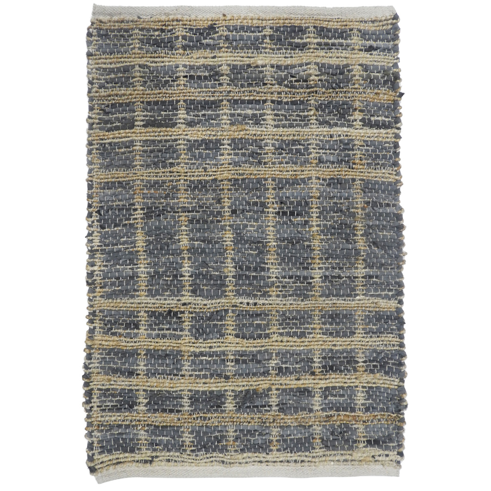 020523-E9Y9B-first-_1 KARO ΧΑΛΑΚΙ 60x90cm ΔΕΡΜΑ ΓΚΡΙ ΜΠΕΖ ΓΙΟΥΤΑ 020523 - Image 1