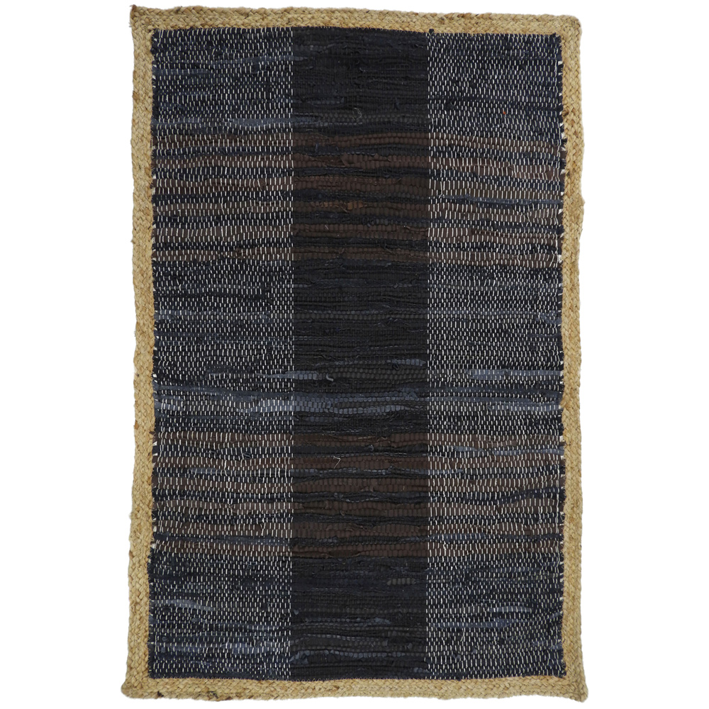 020525-sziU3-first-_1 DARK ΧΑΛΑΚΙ 60x90cm ΔΕΡΜΑ ΜΑΥΡΟ ΜΠΕΖ ΓΙΟΥΤΑ 020525 - Image 1