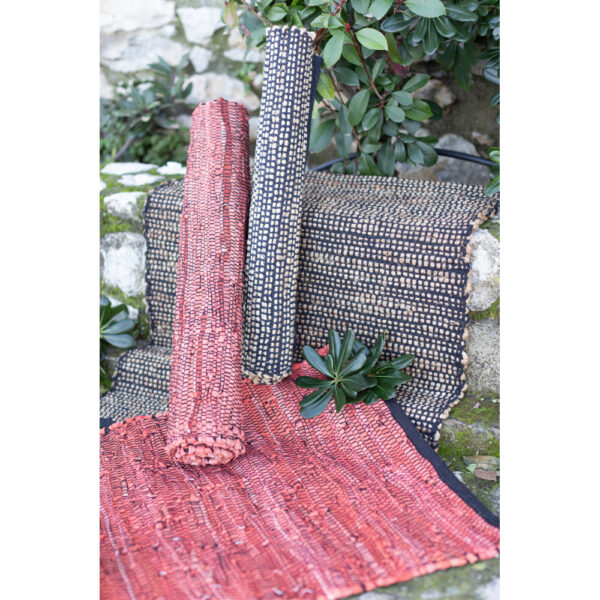 EARTH ΧΑΛΙ ΔΙΑΔΡΟΜΟΥ 70x150cm ΓΙΟΥΤΑ ΜΠΕΖ ΜΑΥΡΟ ΒΑΜΒΑΚΙ 020528 - Image 3