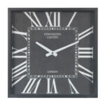 SQUARE ΡΟΛΟΪ ΤΟΙΧΟΥ 40x40x9cm ΜΕΤΑΛΛΟ ΜΑΥΡΟ ΛΕΥΚΟ ΓΥΑΛΙ 020597