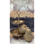 TRICOT POMME ΔΙΑΚΟΣΜΗΤΙΚΟ ΜΗΛΟ 13x13x14cm POLYRESIN ΧΡΥΣΟ 020755 - Image 2
