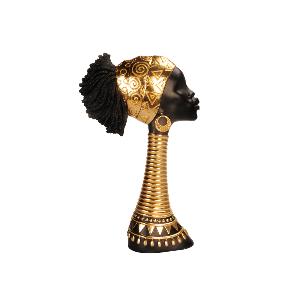 020770-aq2EL-first-_1 ABENI 2 ΔΙΑΚΟΣΜΗΤΙΚΗ ΦΙΓΟΥΡΑ 19x7x33cm POLYRESIN ΜΑΥΡΟ ΧΡΥΣΟ 020770 - Image 1