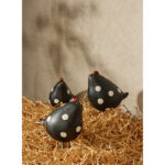 GALLINA BLACK ΔΙΑΚΟΣΜΗΤΙΚΟ ΚΟΤΑ 14x9x16cm POLYRESIN ΜΑΥΡΟ ΛΕΥΚΟ 020882 - Image 2