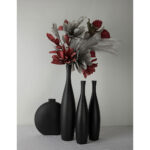 LEI ΒΑΖΟ 12x12x48cm ΚΕΡΑΜΙΚΟ ΑΝΘΡΑΚΙ ΜΑΤ 020906 - Image 3