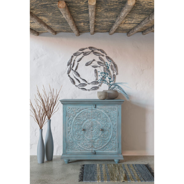 LEI ΒΑΖΟ 14x14x60cm ΚΕΡΑΜΙΚΟ ΓΚΡΙ ΜΑΤ 020907 - Image 2