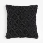 AL MANO ΔΙΑΚΟΣΜΗΤΙΚΟ ΜΑΞΙΛΑΡΙ 45x45x5cm ΒΑΜΒΑΚΙ ΜΑΥΡΟ POLYESTER 021669