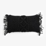AL MANO ΔΙΑΚΟΣΜΗΤΙΚΟ ΜΑΞΙΛΑΡΙ 45x45x5cm ΒΑΜΒΑΚΙ ΜΑΥΡΟ POLYESTER 021670