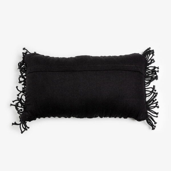AL MANO ΔΙΑΚΟΣΜΗΤΙΚΟ ΜΑΞΙΛΑΡΙ 45x45x5cm ΒΑΜΒΑΚΙ ΜΑΥΡΟ POLYESTER 021670 - Image 2
