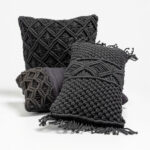 AL MANO ΔΙΑΚΟΣΜΗΤΙΚΟ ΜΑΞΙΛΑΡΙ 45x45x5cm ΒΑΜΒΑΚΙ ΜΑΥΡΟ POLYESTER 021671 - Image 2