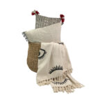 EYES WHITE ΡΙΧΤΑΡΙ ΔΙΑΚΟΣΜΗΤΙΚΟ 130x170cm ΒΑΜΒΑΚΙ ΛΕΥΚΟ ΜΑΥΡΟ 021787 - Image 2