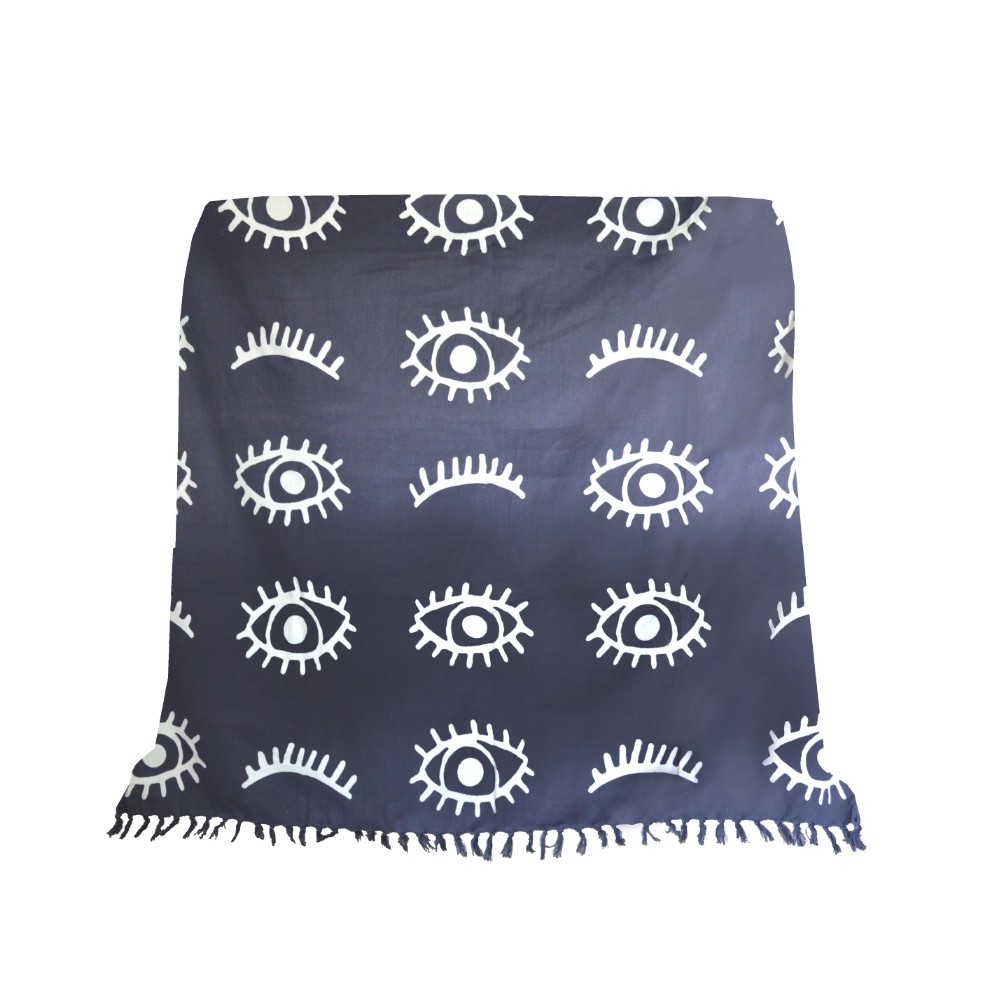 021788-7Psbr-first-_1 EYES GREY ΡΙΧΤΑΡΙ ΔΙΑΚΟΣΜΗΤΙΚΟ 130x170cm ΒΑΜΒΑΚΙ ΜΠΛΕ ΛΕΥΚΟ 021788 - Image 1