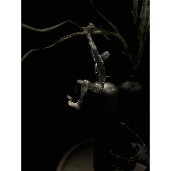 CLIMBER ΔΙΑΚΟΣΜΗΤΙΚΟ ΤΟΙΧΟΥ 13x9x23cm POLYRESIN ΜΑΥΡΟ ΧΡΥΣΟ 021829 - Image 2