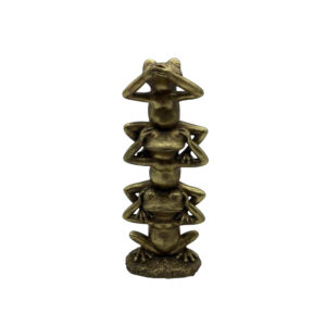 FROGGIES ΔΙΑΚΟΣΜΗΤΙΚΟ ΒΑΤΡΑΧΟΣ 10x6x22cm POLYRESIN ΧΡΥΣΟ 021863