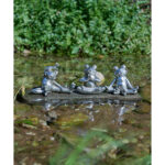 FROGGIES ΔΙΑΚΟΣΜΗΤΙΚΟ ΒΑΤΡΑΧΟΣ SET 3ΤΜΧ 16x8x11cm POLYRESIN ΑΣΗΜΙ 021864 - Image 2