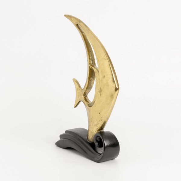 PEZ ΔΙΑΚΟΣΜΗΤΙΚΟ ΨΑΡΙ 25x7x32cm POLYRESIN ΧΡΥΣΟ ΜΑΥΡΟ 021869 - Image 2