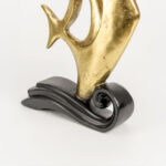 PEZ ΔΙΑΚΟΣΜΗΤΙΚΟ ΨΑΡΙ 25x7x32cm POLYRESIN ΧΡΥΣΟ ΜΑΥΡΟ 021869 - Image 4