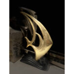 PEZ ΔΙΑΚΟΣΜΗΤΙΚΟ ΨΑΡΙ 25x7x32cm POLYRESIN ΧΡΥΣΟ ΜΑΥΡΟ 021869 - Image 5