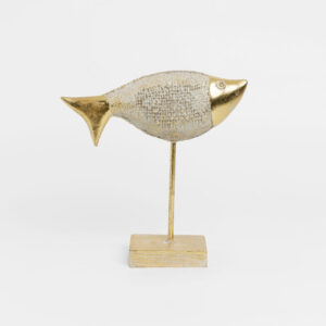 SAKANA ΔΙΑΚΟΣΜΗΤΙΚΟ ΨΑΡΙ 22x6x22cm POLYRESIN ΧΡΥΣΟ 021871