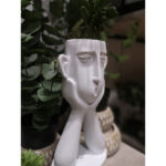 ROMANCE 1 ΒΑΖΟ ΦΙΓΟΥΡΑ 13x9x26cm POLYRESIN ΑΣΠΡΟ 021874 - Image 2