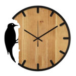 NAMUR ΡΟΛΟΪ ΤΟΙΧΟΥ 50x50x4cm MDF ΦΥΣΙΚΟ ΜΑΥΡΟ ΜΕΤΑΛΛΟ 021962