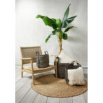 YIRMI ΚΑΛΑΘΙ SET 3ΤΜΧ 40x40x40cm ΓΙΟΥΤΑ ΦΥΣΙΚΟ ΜΑΥΡΟ 022016 - Image 2
