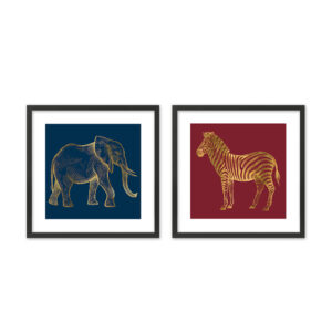 VASARI ΠΙΝΑΚΑΣ SET 2ΤΕΜ 50x50x2cm MDF ΠΟΛΥΧΡΩΜΟ ΧΑΡΤΙ ΜΑΥΡΟ 022047