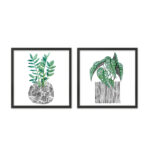 BILIA ΠΙΝΑΚΑΣ 50x50x2cm MDF ΠΟΛΥΧΡΩΜΟ ΧΑΡΤΙ ΜΑΥΡΟ 022052