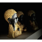 BABY BUDDHA ΔΙΑΚΟΣΜΗΤΙΚΟ ΒΟΥΔΑΣ 12x10x17cm POLYRESIN ΧΡΥΣΟ ΜΑΥΡΟ 022123 - Image 2